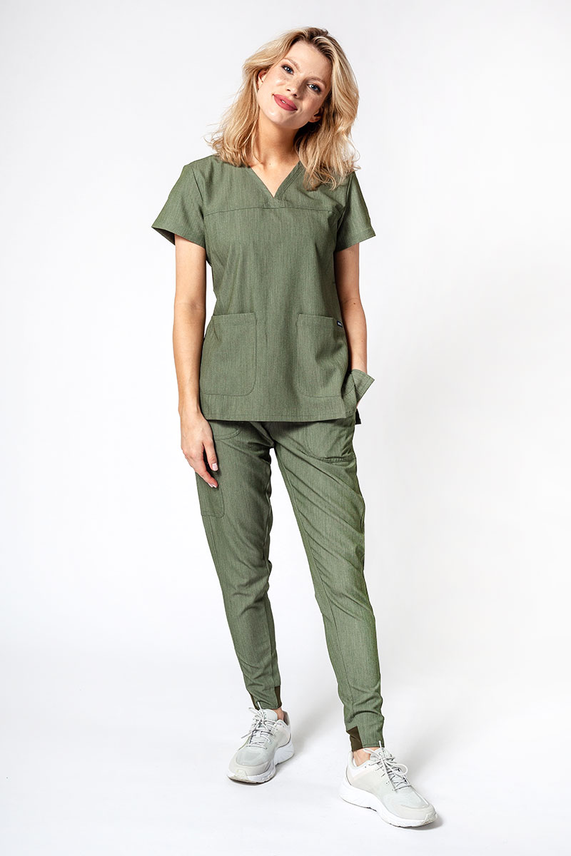 Lekárska súprava Adar Uniforms Ultimate olivková (s blúzkou Sweetheart - elastic)