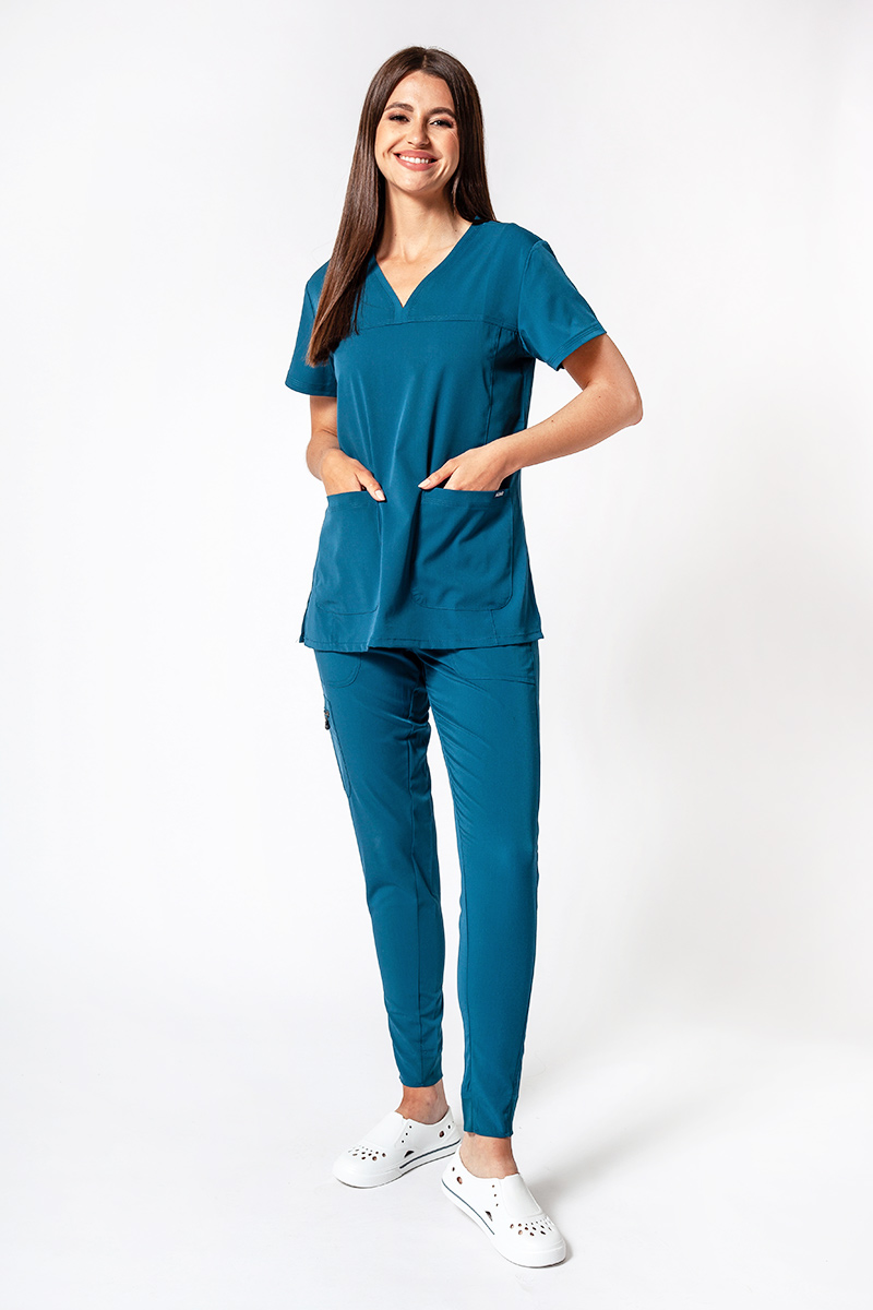Lekárska súprava Adar Uniforms Ultimate karaibsky modrá (s blúzkou Sweetheart - elastic)