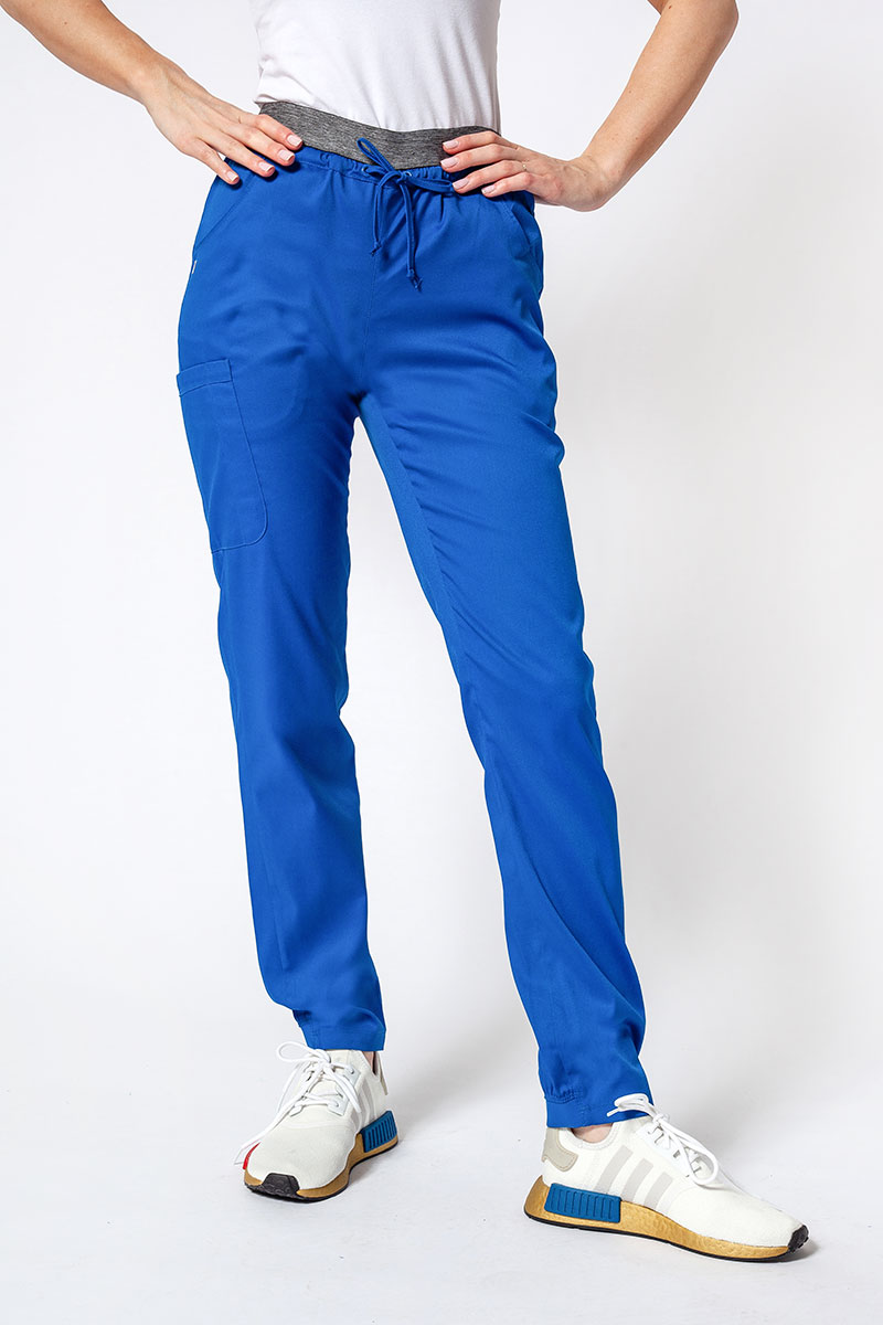 Dámske lekárske nohavice Maevn Matrix semi-jogger kráľovsky modré