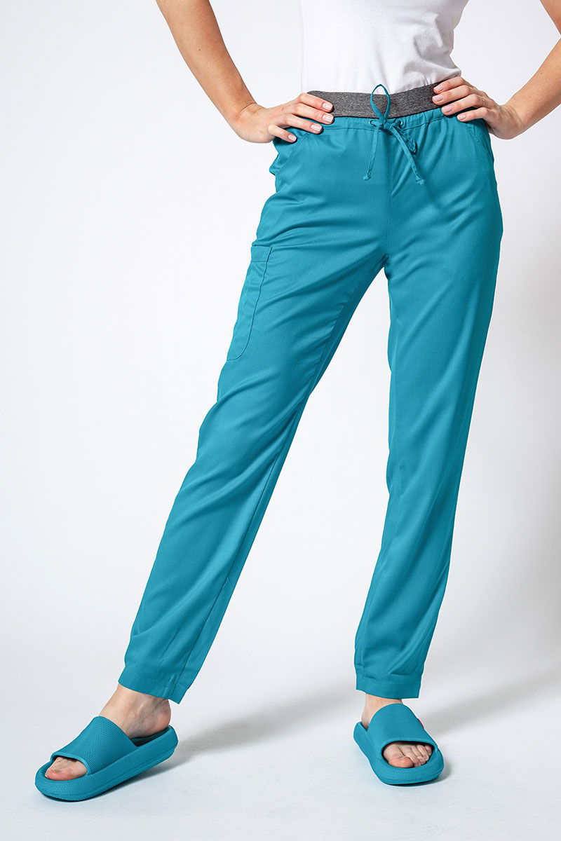 Dámske lekárske nohavice Maevn Matrix Contrast semi-jogger morsky modré