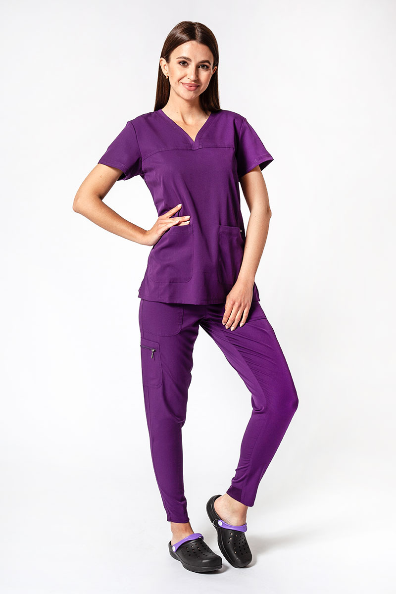 Lekárska súprava Adar Uniforms Ultimate fialová (s blúzkou Sweetheart - elastic)