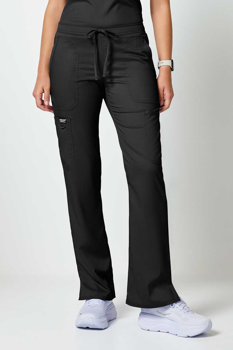 Dámske lekárske nohavice Cherokee Revolution Flare Leg čierne