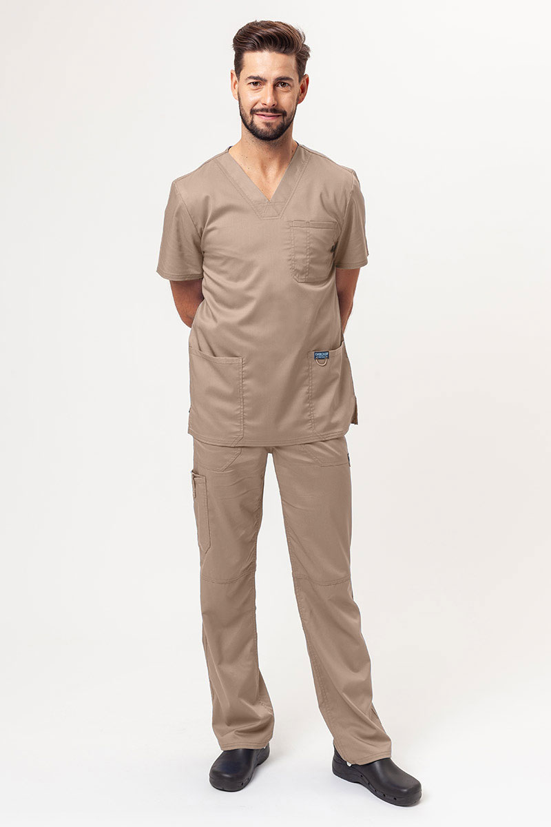 Pánska lekárska súprava Cherokee Revolution (blúza V-neck, nohavice Fly Cargo) béžová