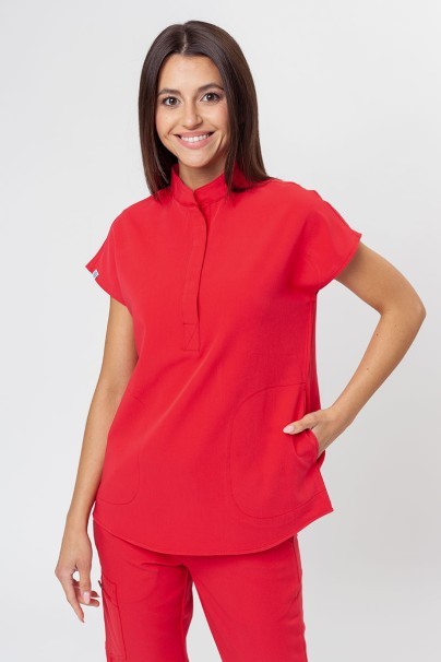 Dámska lekárska blúza Uniforms World 518GTK™ Avant červená (magnetické klipsy)-1
