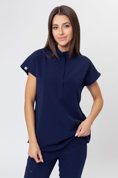 Dámska lekárska blúza Uniforms World 518GTK™ Avant námornícky modrá (magnetické klipsy)-1