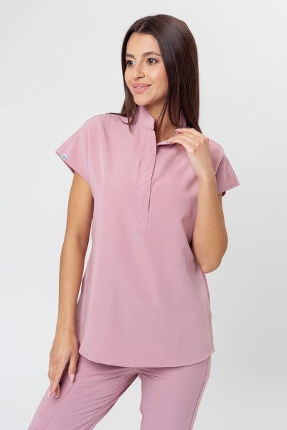 Dámska lekárska blúza Uniforms World 518GTK™ Avant pastelově ružová (magnetické klipsy)-1