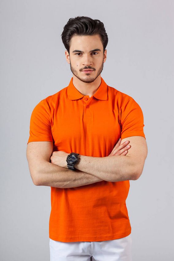 Pánske Polo Malfini Single Jersey oranžové-1