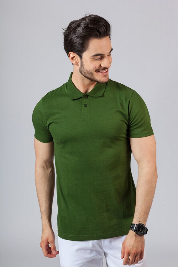 Pánske Polo tričko tmavě zelená-1