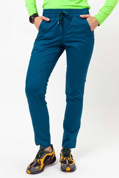 Dámske lekárske nohavice Uniforms World Zora karaibsky modré-1