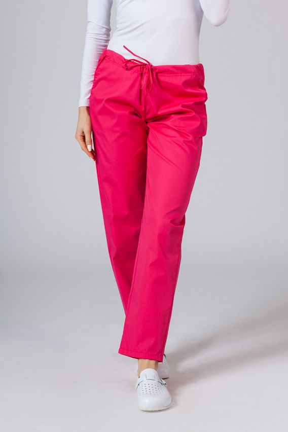 Univerzálne lekárske nohavice Sunrise Uniforms Basic Regular malinové-1