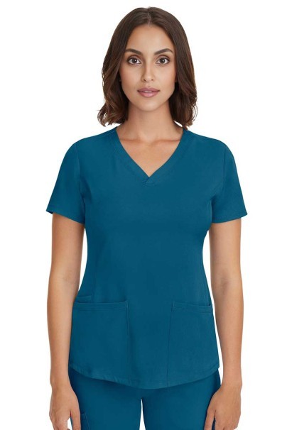 Dámska lekárska blúza Healing Hands Monica V-neck karaibsky modrá-1