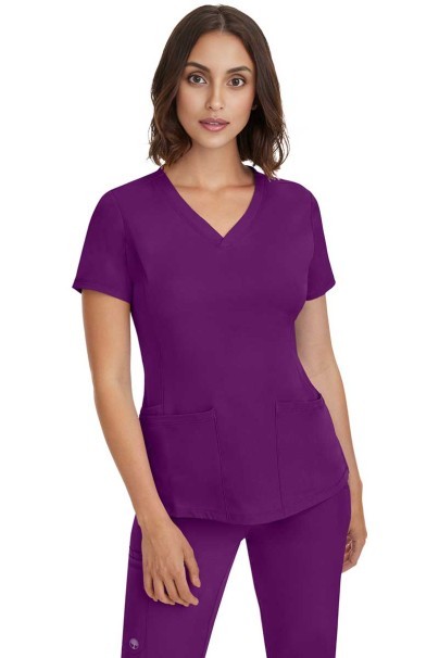 Dámska lekárska blúza Healing Hands Monica V-neck baklažánová-1