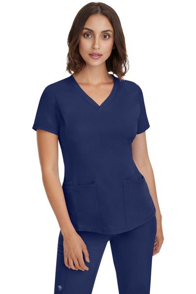 Dámska lekárska blúza Healing Hands Monica V-neck námornícky modrá-1