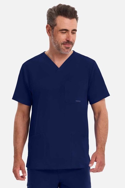 Pánska lekárska blúza Healing Hands Matthew V-neck námornícky modrá-1