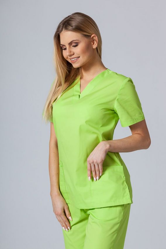 Lekárska dámska blúzka Sunrise Uniforms Basic Light limetková-1