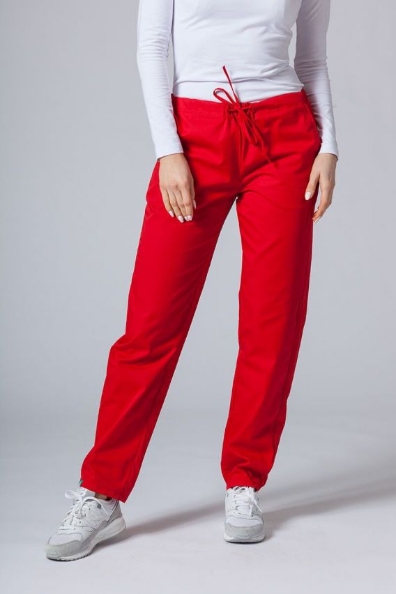 Univerzálne lekárske nohavice Sunrise Uniforms Basic Regular červené-1
