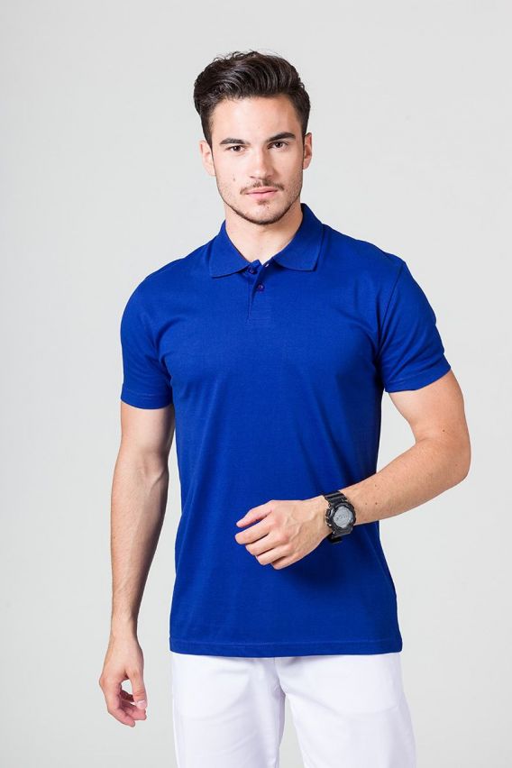 Pánske Polo Malfini Single Jersey tmavo modré-1