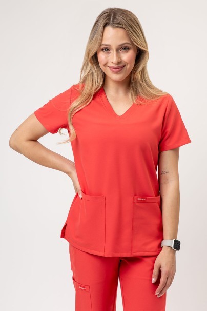Dámska lekárska blúza Cherokee Ultra V-neck Top koralová-1