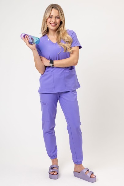 Dámska lekárska súprava Cherokee Ultra (blúza V-neck, nohavice Jogger) levanďulová-1