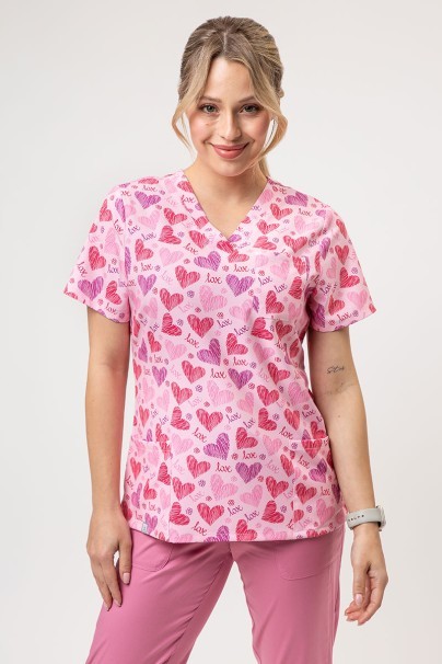 Dámska lekárska blúza Sunrise Uniforms Prints Heart Notes-1
