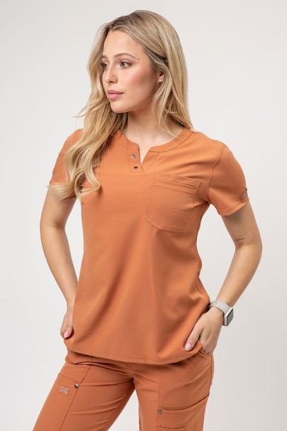 Dámska lekárska blúza Dickies EDS NXT Round Neck hnedá-1