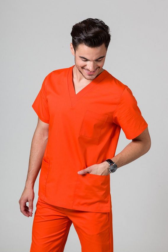 Pánska lekárska blúzka Sunrise Uniforms oranžová-1