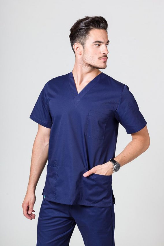 Pánska lekárska blúzka Sunrise Uniforms námornícky modrá-1