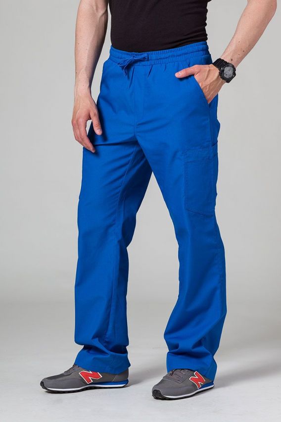 Pánske lekárske nohavice Maevn Red Panda Cargo (6 kapes) kráľovsky modré-1