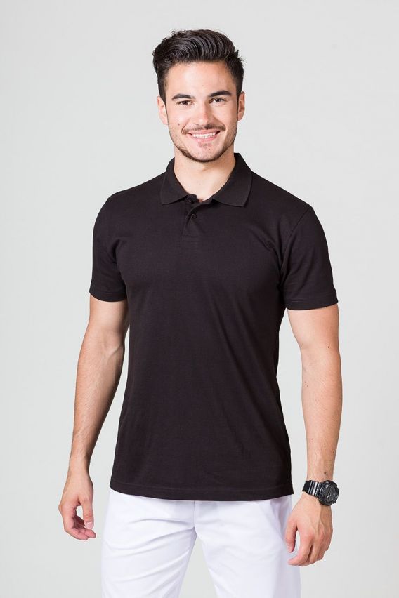 Pánske Polo tričko Malfini čierne-1