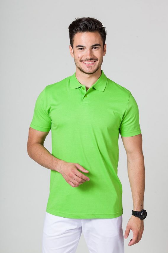 Pánske Polo Malfini Single Jersey zelené jablko-1