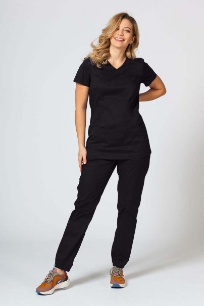 Lekárska súprava Sunrise Uniforms Active II (blúzka Fit, nohavice Loose) čierna-1