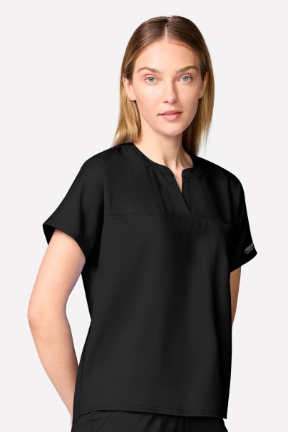 Dámska lekárska blúza Cherokee Revolution Mandarin Collar čierna