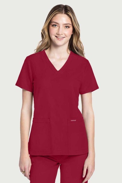 Dámska lekárska blúza Cherokee Ultra V-neck Top červená-1