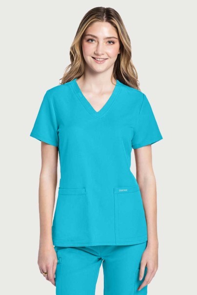 Dámska lekárska blúza Cherokee Ultra V-neck Top tyrkysová-1