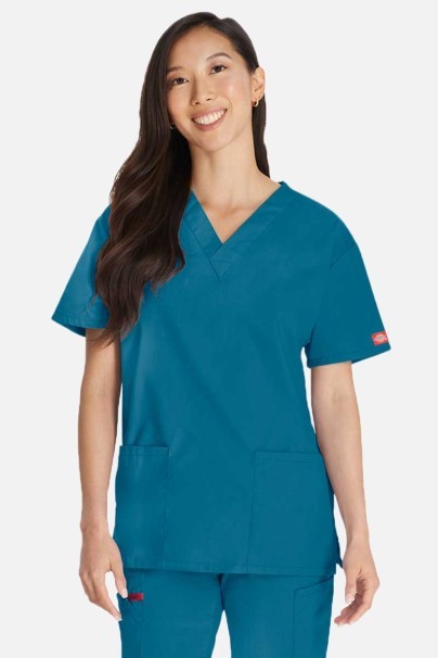 Lekárska dámska blúza Dickies EDS Signature V-neck Top karaibsky modrá-1