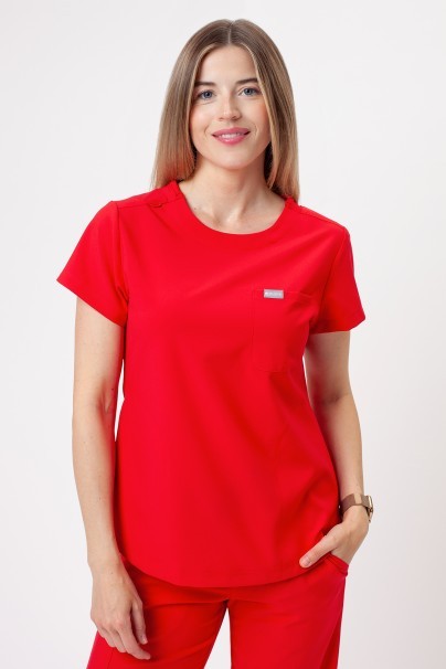 Dámska lekárska blúza Maevn Momentum Round Neck červená
