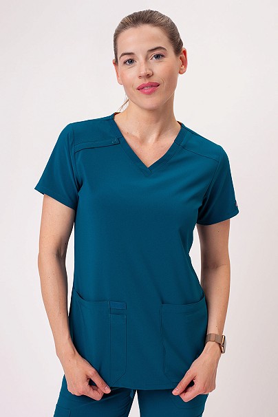 Dámska lekárska blúza Dickies EDS Essentials V-Neck karaibsky modrá