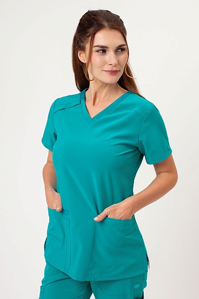 Dámska lekárska blúza Dickies EDS Essentials V-Neck morsky modrá