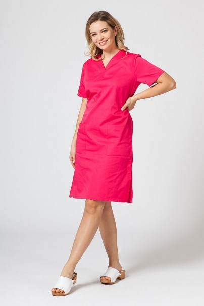 Lekárske jednoduché šaty Sunrise Uniforms malinové-1