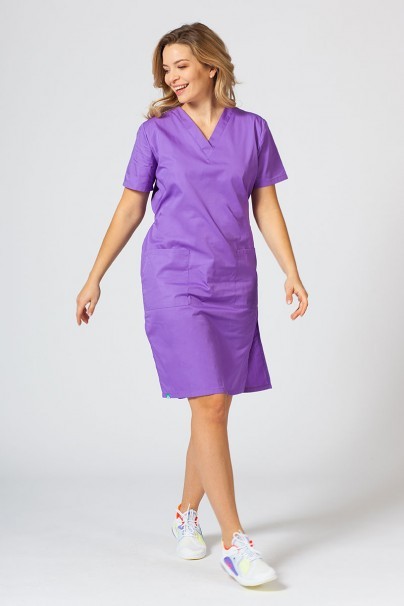 Lekárske jednoduché šaty Sunrise Uniforms fialové-1