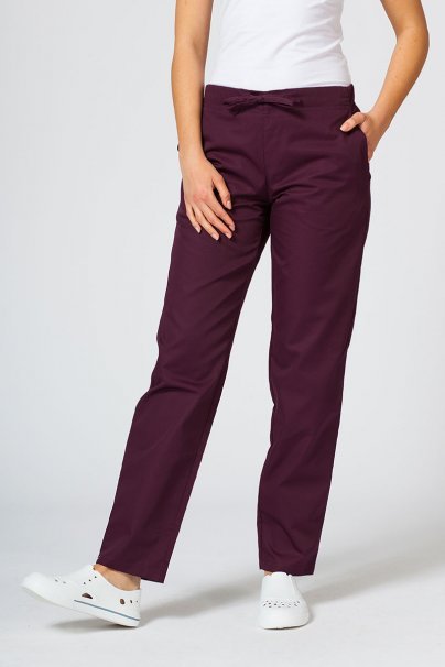 Univerzálne lekárske nohavice Sunrise Uniforms Basic Regular burgundové-1