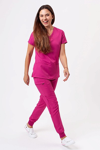 Dámska lekárska súprava Sunrise Lite Fit jogger malinová