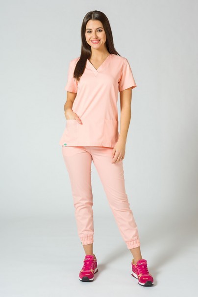 Lekárska súprava Sunrise Uniforms Basic Jogger lososová (s nohavicami Easy)-1