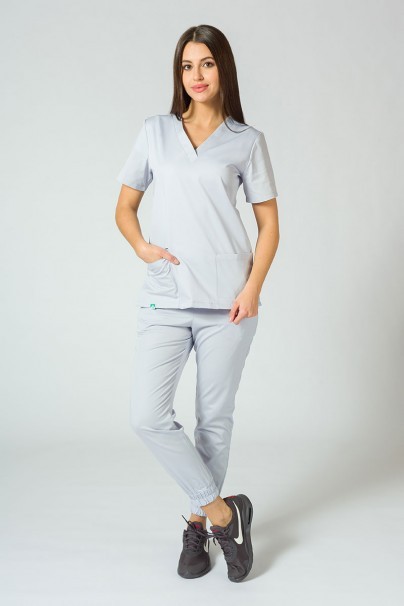 Lekárska súprava Sunrise Uniforms Basic Jogger světlo šedá (s nohavicami Easy)-1