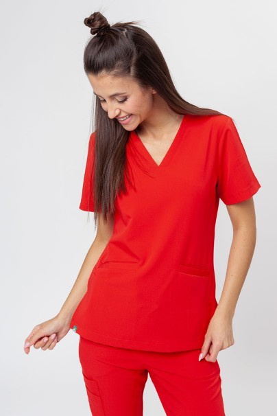 Lekárska blúzka Sunrise Uniforms Premium Joy šťavnatá červená-1
