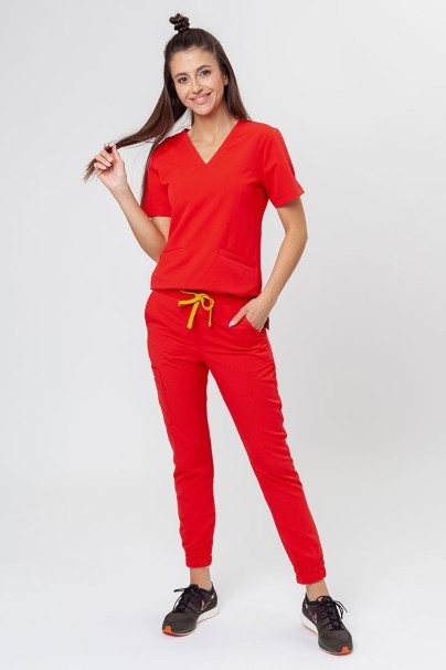 Lekárska súprava Sunrise Uniforms Premium (blúzka Joy, nohavice Chill) šťavnato červená-1