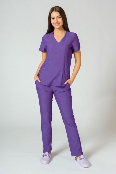 Lekárska súprava Adar Uniforms Yoga fialová (s blúzou Modern - elastic)-1