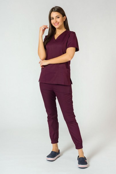 Lekárska súprava Sunrise Uniforms Basic Jogger burgundová (s nohavicami Easy)-1