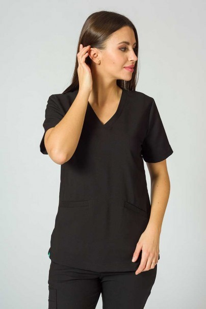 Lekárska blúzka Sunrise Uniforms Premium Joy čierna-1