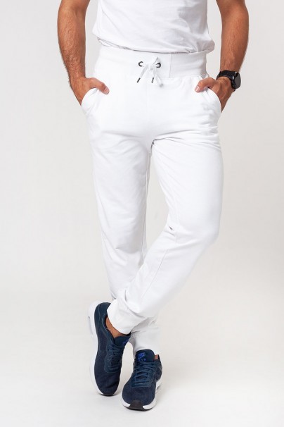 Pánske teplákové nohavice Malfini Rest biele-1